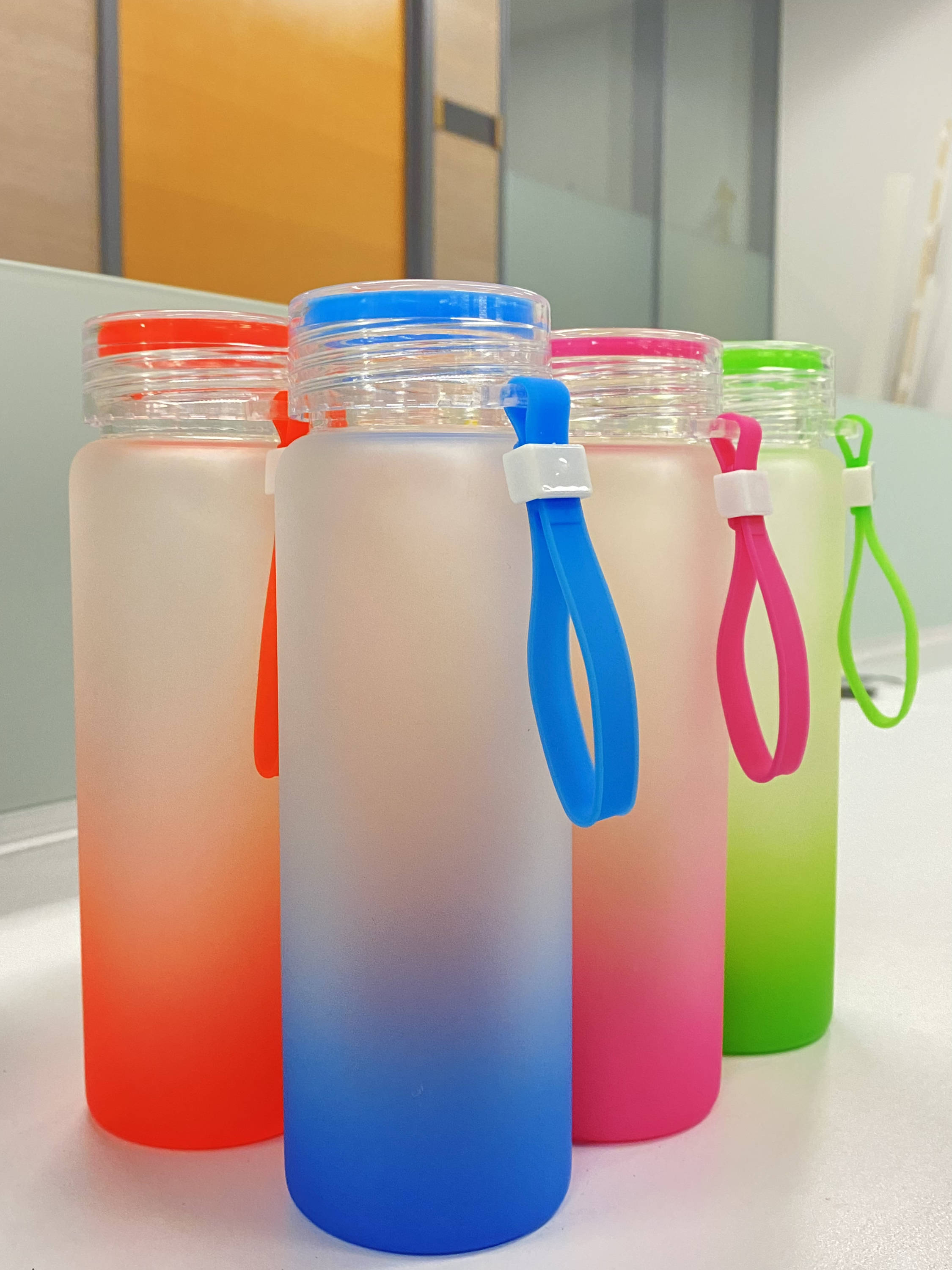 Blank 17oz Sublimation Glass (Frosted) Water Bottle